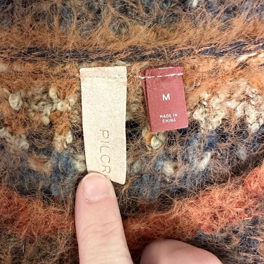 Anthropologie Pilcro Cropped Eyelash Sweater M - Picture 4 of 7